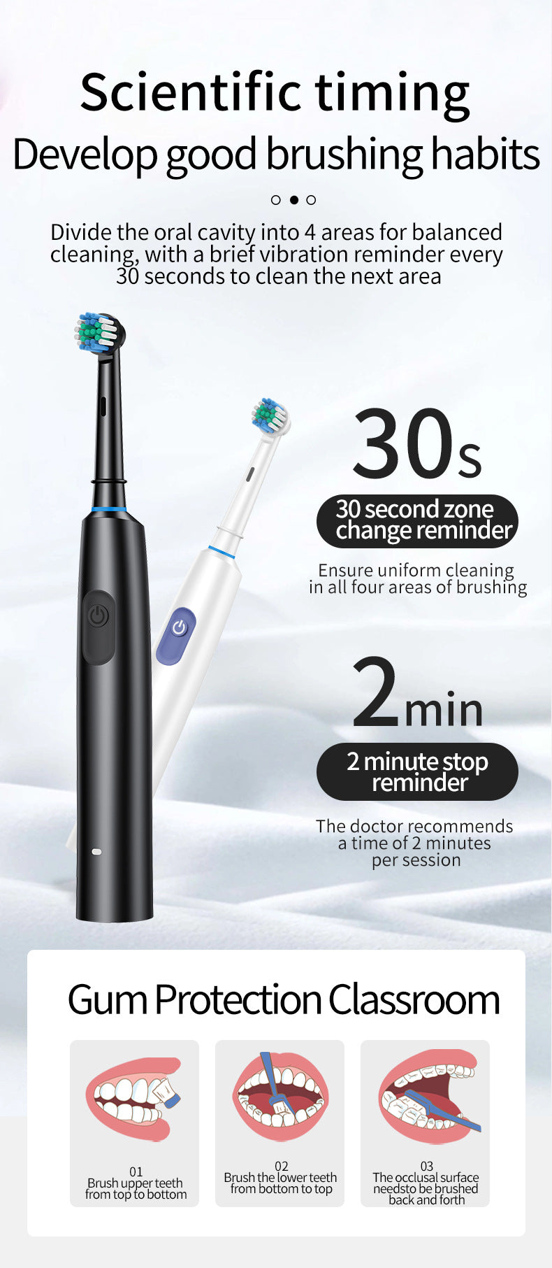 USB charging cleaning toothbrush