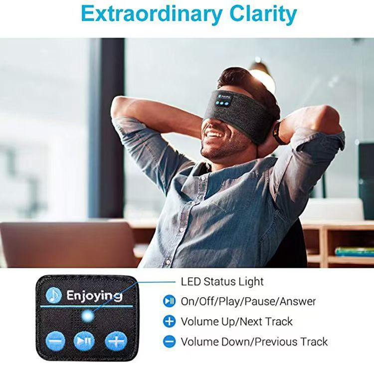 Bluetooth Headband Sports Sleep Headband Eye Mask