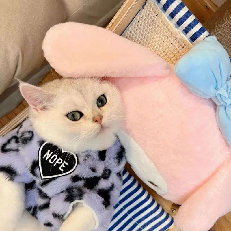Leopard Print Cat Sweater ? Stretchy Fleece Turtleneck Sweatshirt
