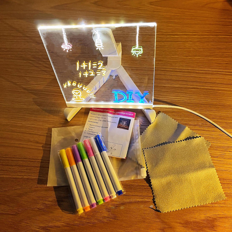Children's Double-Sided Acrylic Drawing Board with Stand