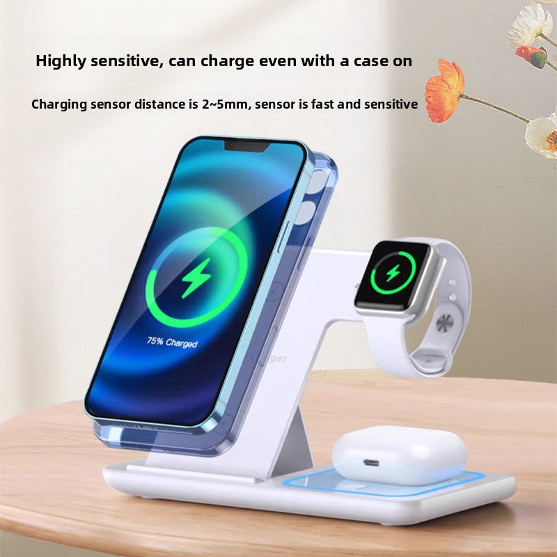 Foldable Three-in-One Wireless Charging Base
