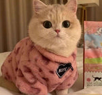 Leopard Print Cat Sweater ? Stretchy Fleece Turtleneck Sweatshirt