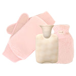 Fill the hot water bag with water for warmth