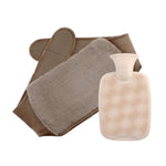 Fill the hot water bag with water for warmth