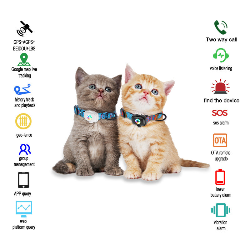 Wireless Charging 4G Pet GPS Tracker Collar