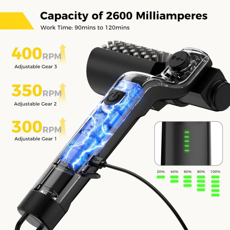 Electric Grill Cleaning Brush with Wireless Speed Control
