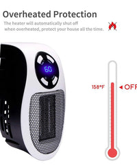 Portable Electric Room Heater Wall-Mounted Warm Air Blower Winter Heater