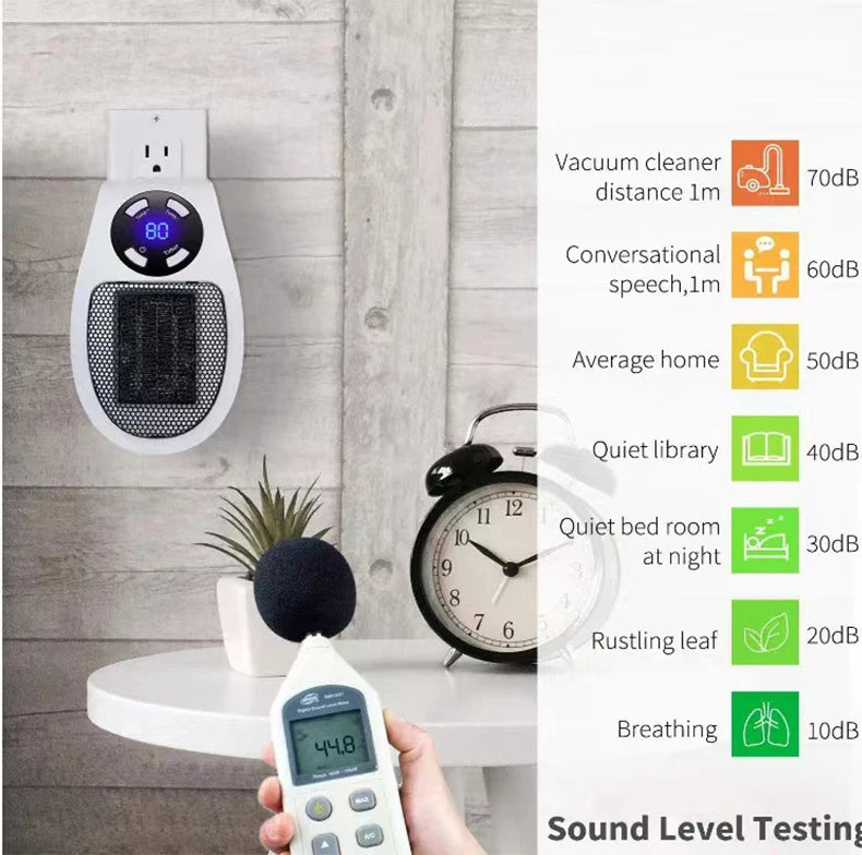 Portable Electric Room Heater Wall-Mounted Warm Air Blower Winter Heater