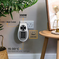 Portable Electric Room Heater Wall-Mounted Warm Air Blower Winter Heater