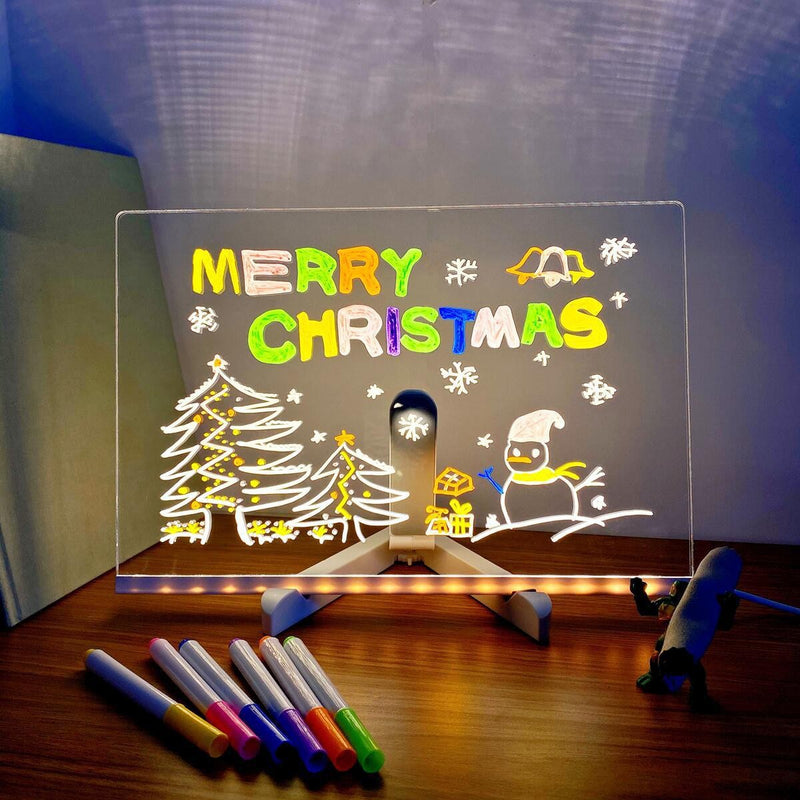 Children's Double-Sided Acrylic Drawing Board with Stand