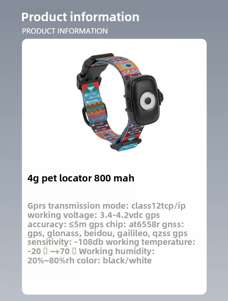 Wireless Charging 4G Pet GPS Tracker Collar