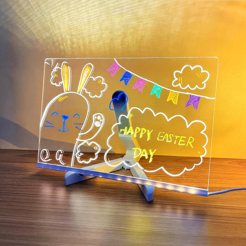 Children's Double-Sided Acrylic Drawing Board with Stand