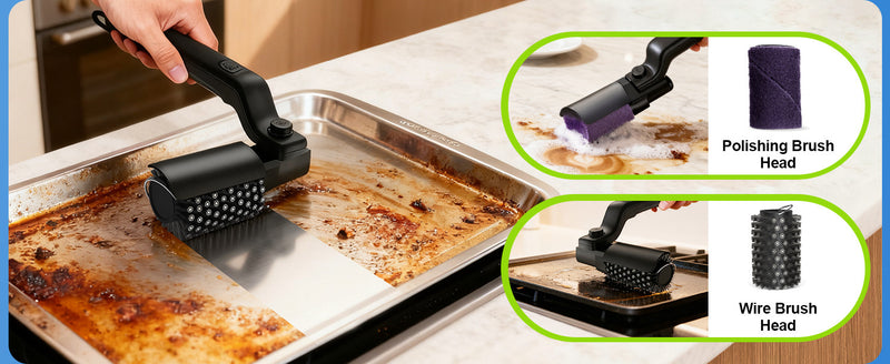 Electric Grill Cleaning Brush with Wireless Speed Control