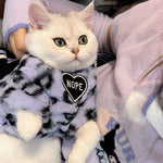 Leopard Print Cat Sweater ? Stretchy Fleece Turtleneck Sweatshirt